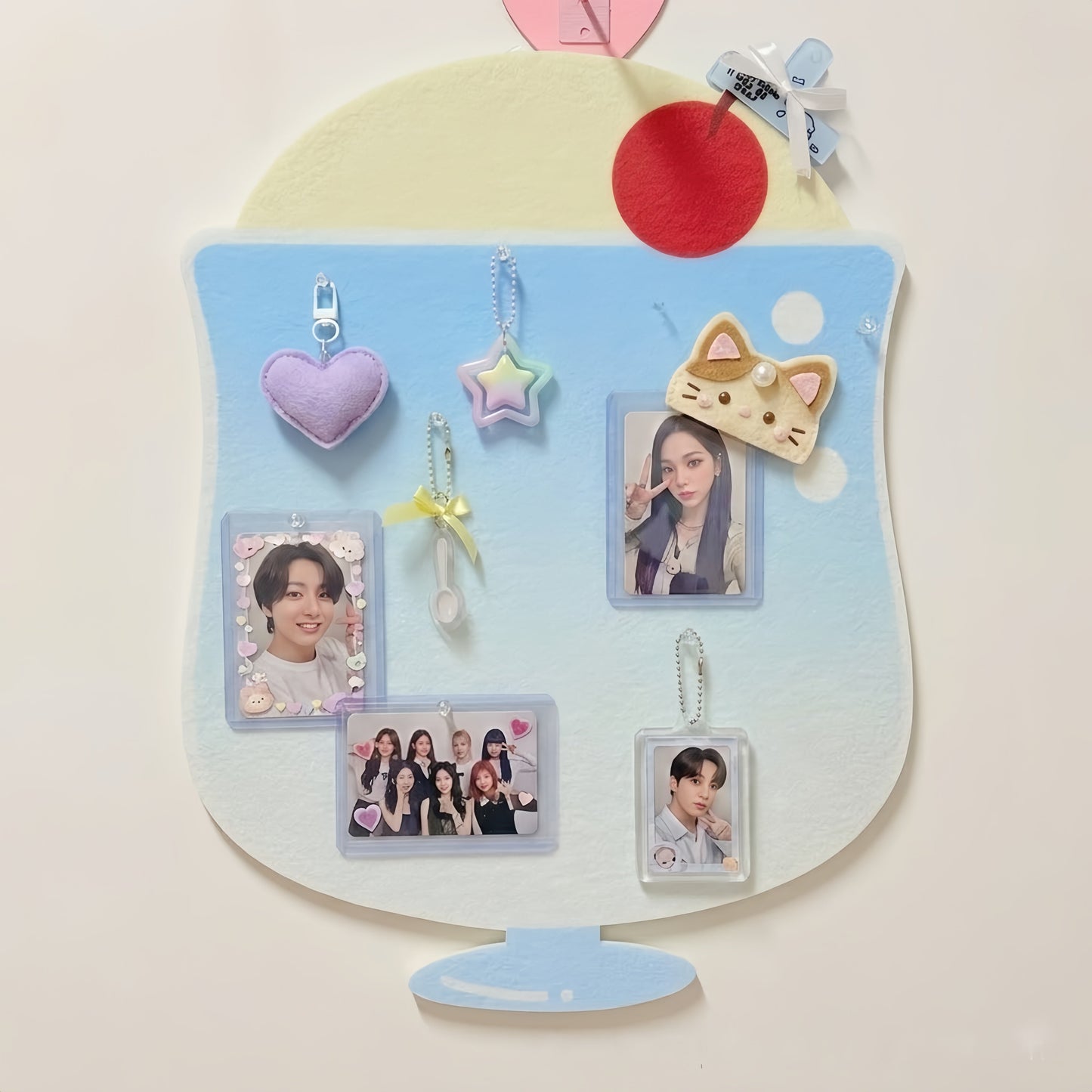 Kawaii Cherry Soda Felt Memo Board