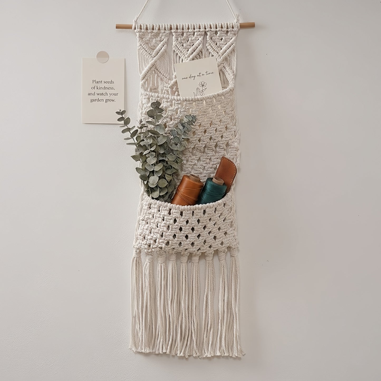 Boho Macrame Magazine Holder