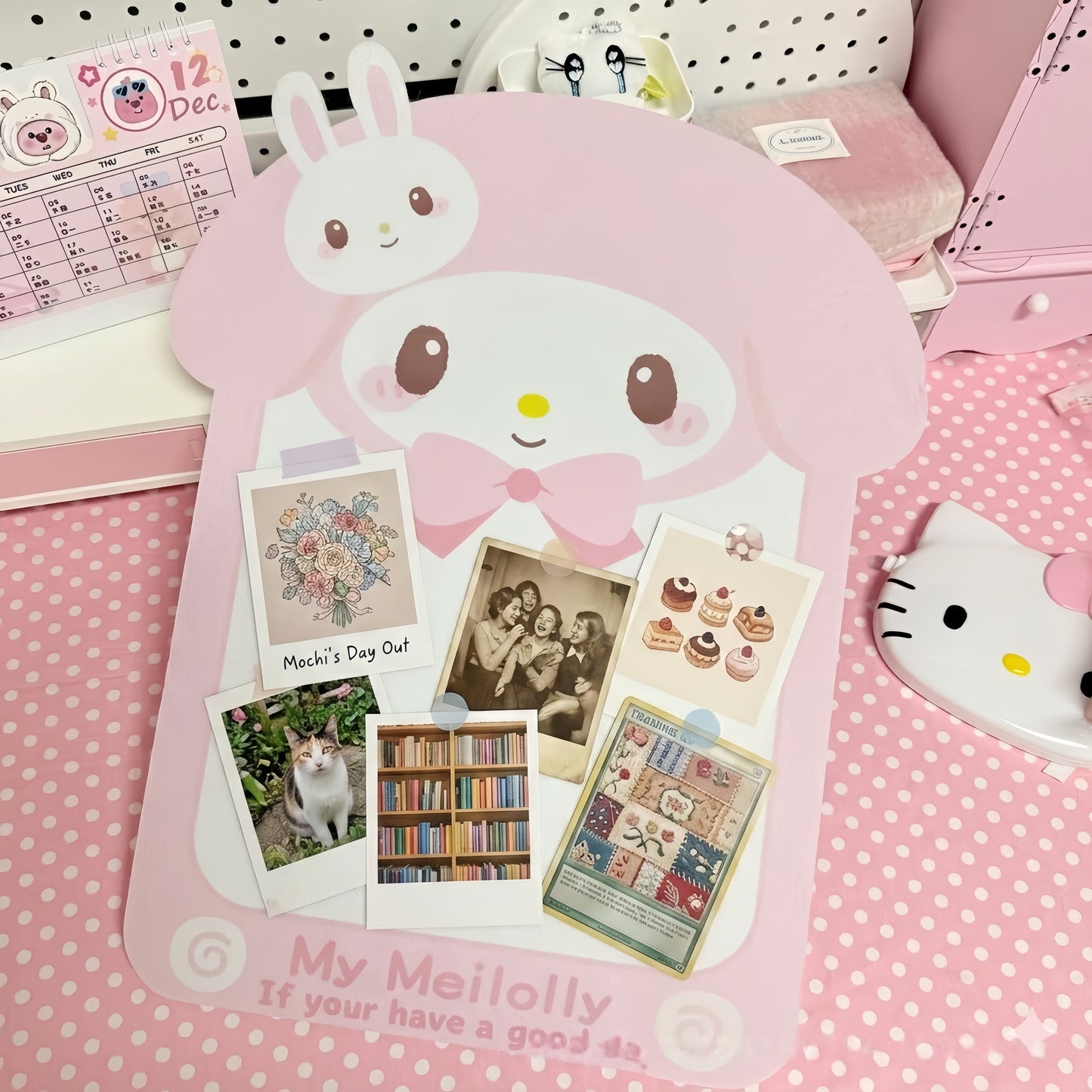 Large Kawaii Bunny & Lamb Felt Board