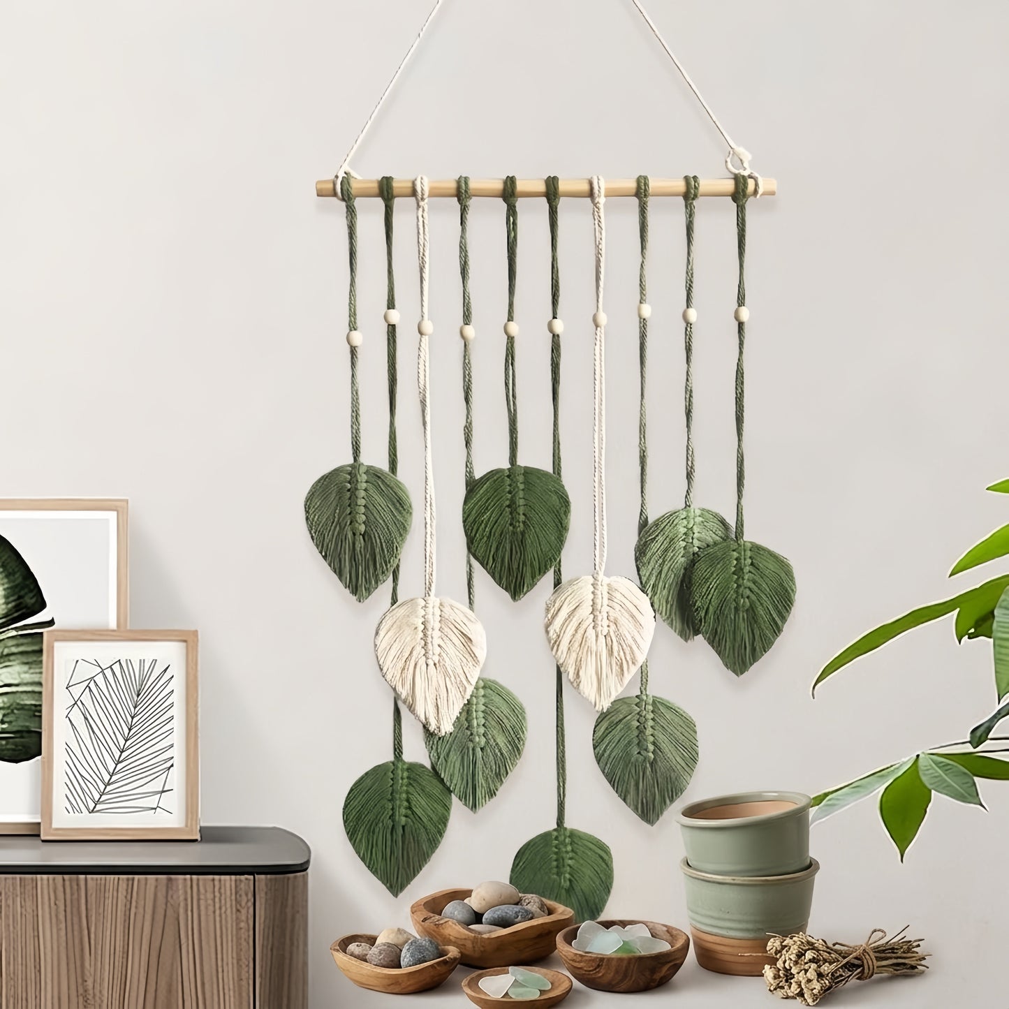 Nordic Macrame Leaf Wall Hanging