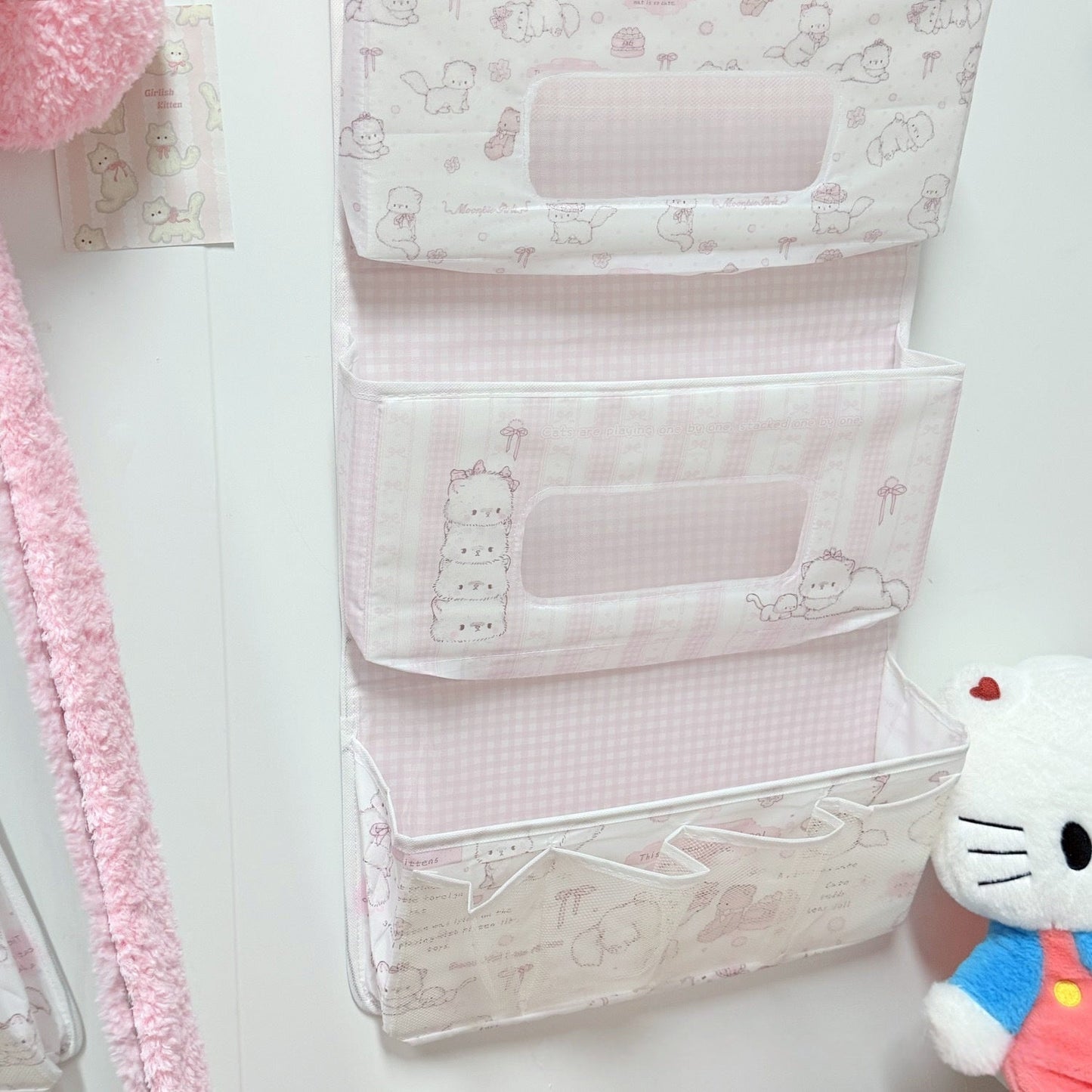 Kawaii 3-Tier Wall Hanging Organizer