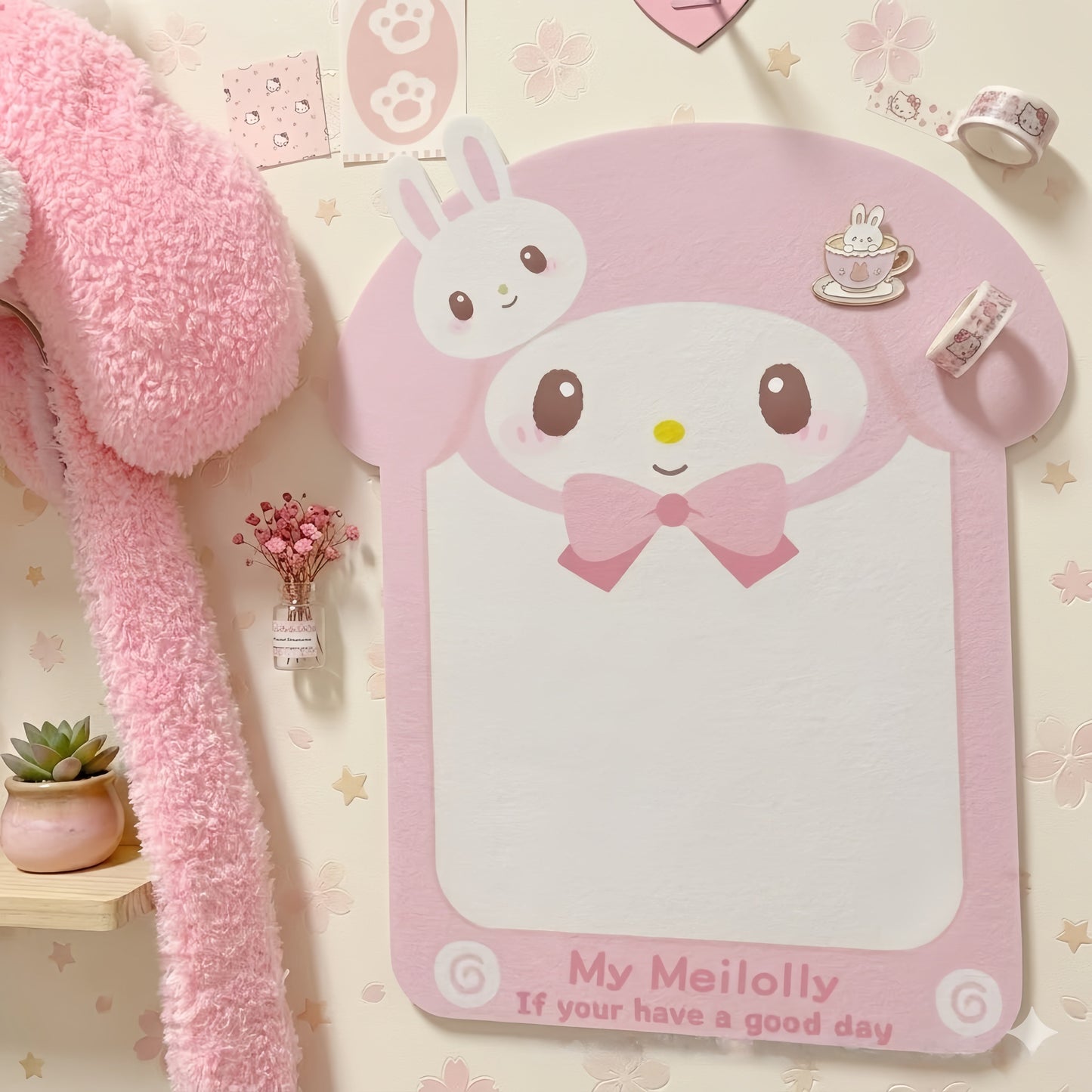 Large Kawaii Bunny & Lamb Felt Board
